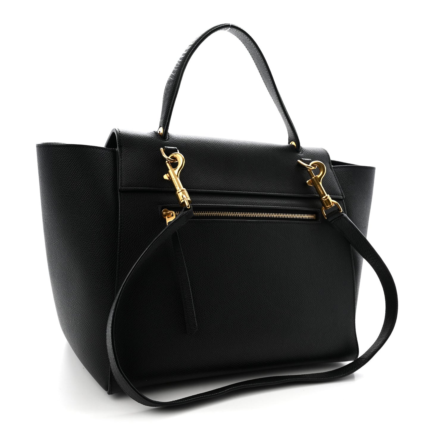 Grained Calfskin Mini Belt Bag Black
