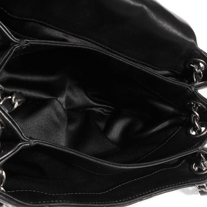 Chanel Lambskin Quilted Medium 3 Accordion Flap Black 6 of 9