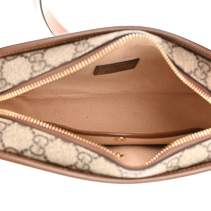Gucci GG Supreme Monogram Azalea Calfskin Mini Retro Interlocking G Shoulder Bag Beige Ebony Brown Sugar 5 of 11