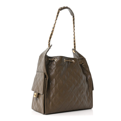 Chanel Caviar Quilted Medium Chanel 25 Handbag Dark Khaki 4 of 11