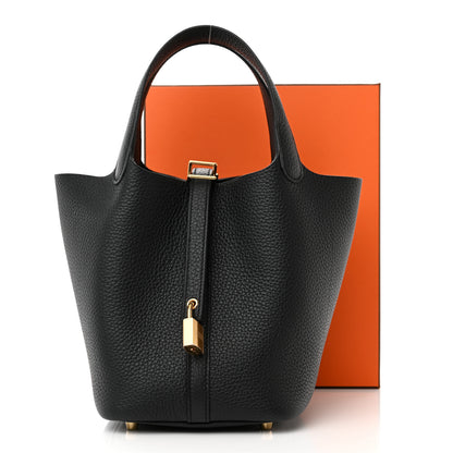 Hermes Taurillon Clemence Picotin Lock 18 PM Black 11 of 11