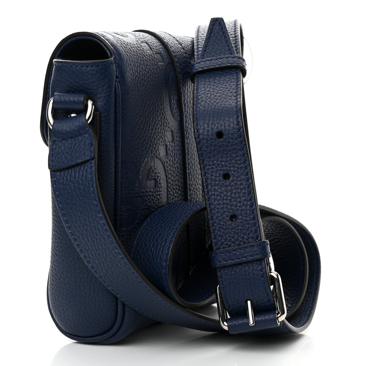 Piuma Calfskin Jumbo GG Embossed Small Messenger Bag Royale