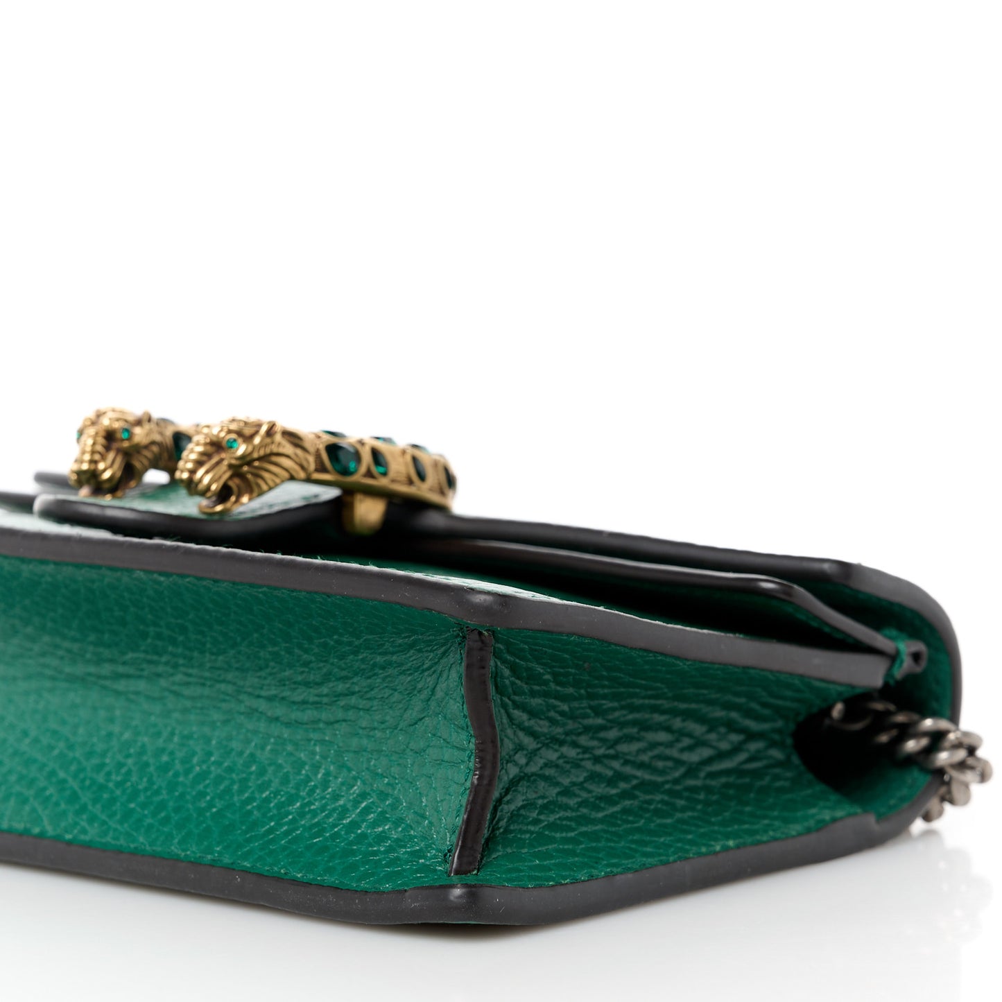 Dollar Calfskin Crystal Super Mini Dionysus Shoulder Bag Emerald