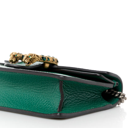 Gucci Dollar Calfskin Crystal Super Mini Dionysus Shoulder Bag Emerald 10 of 10