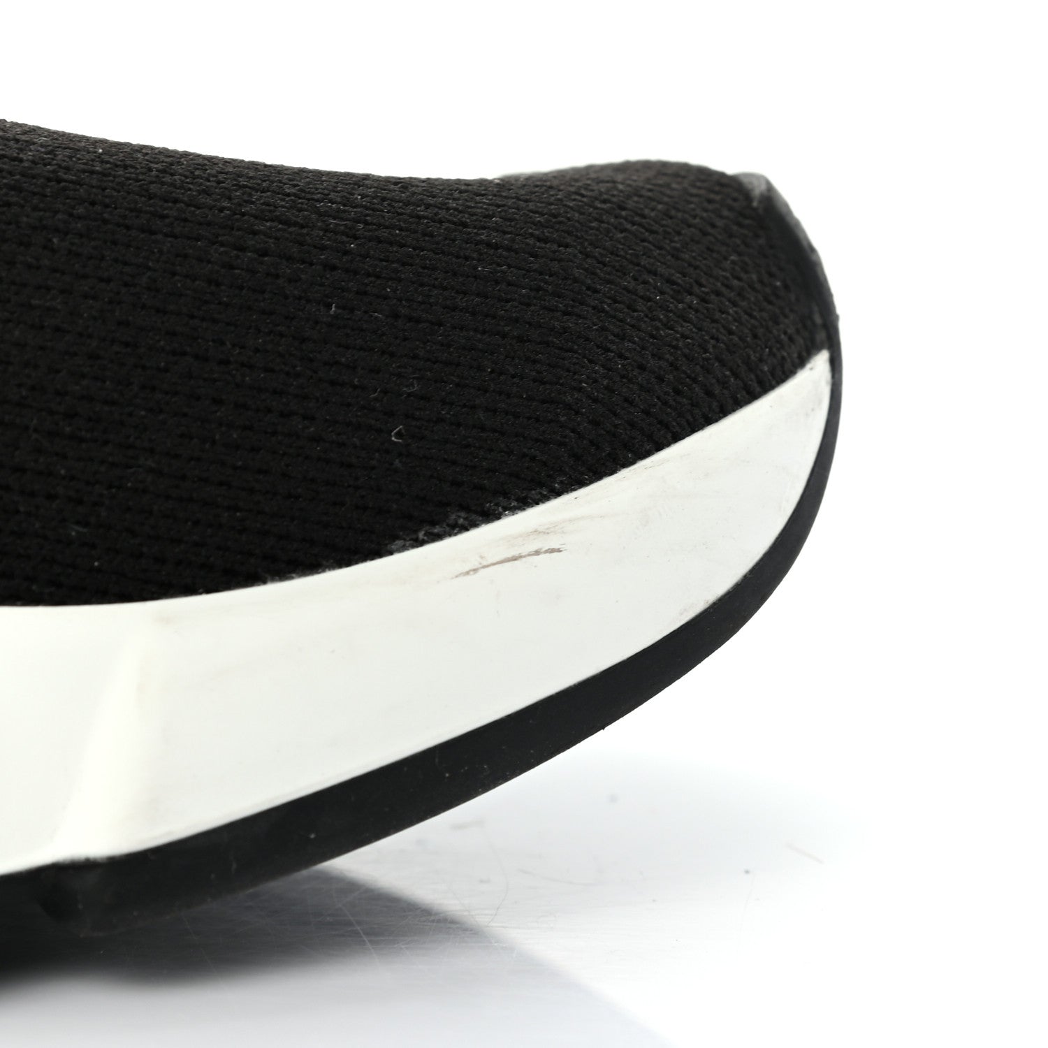 Balenciaga Neoprene Knit Womens Speed Sneakers 35 Black White 8 of 10