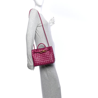 Bottega Veneta Nappa Intrecciato Small Andiamo Shoulder Bag Cinnabar 2 of 10