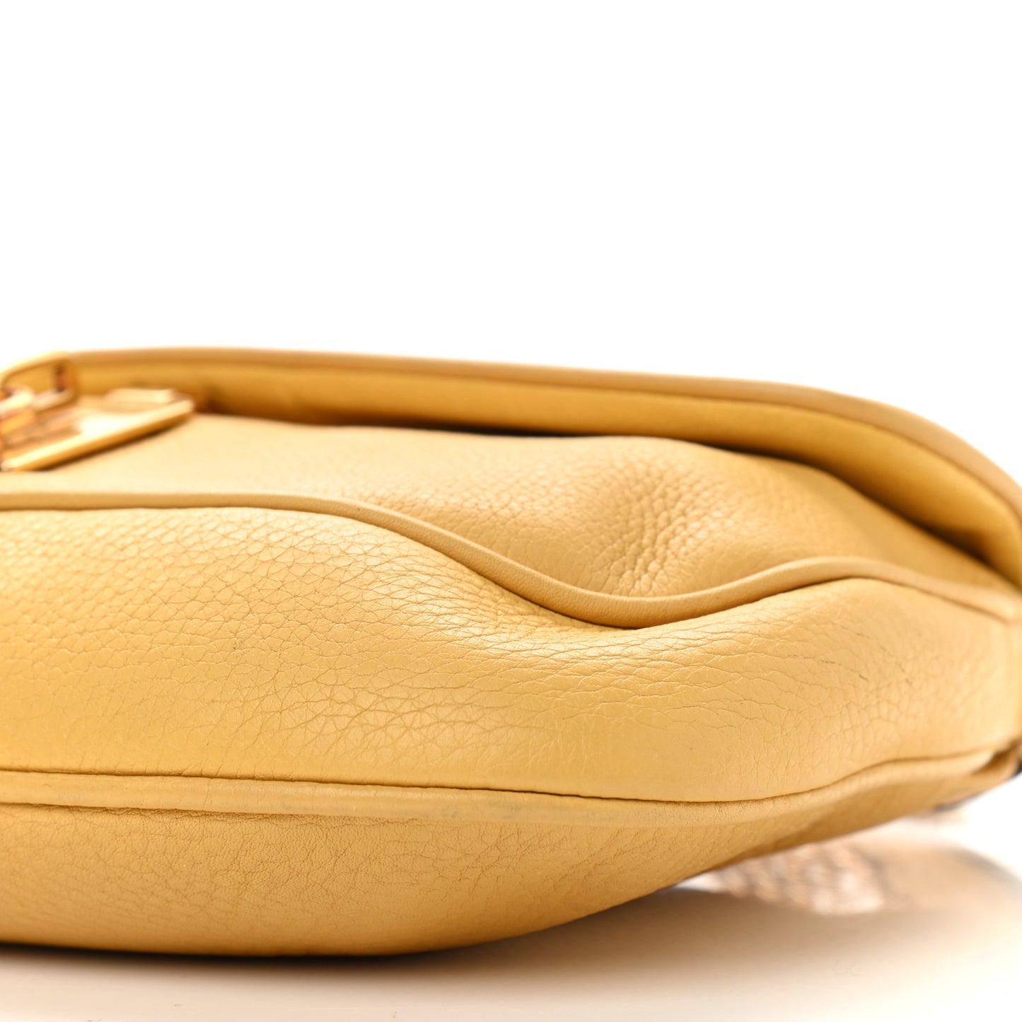 Vitello Daino Cleo Shoulder Bag Yellow