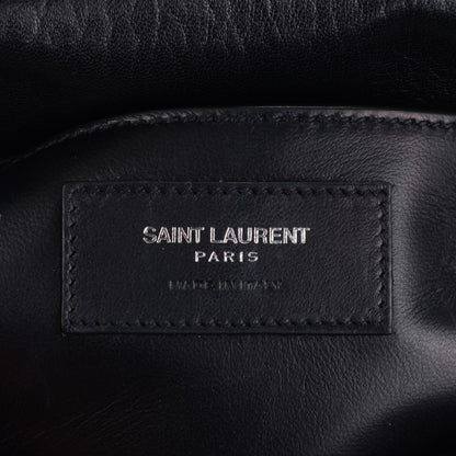 Saint Laurent Sheepskin Matelasse Chevron Monogram Large College Satchel Black 6 of 7