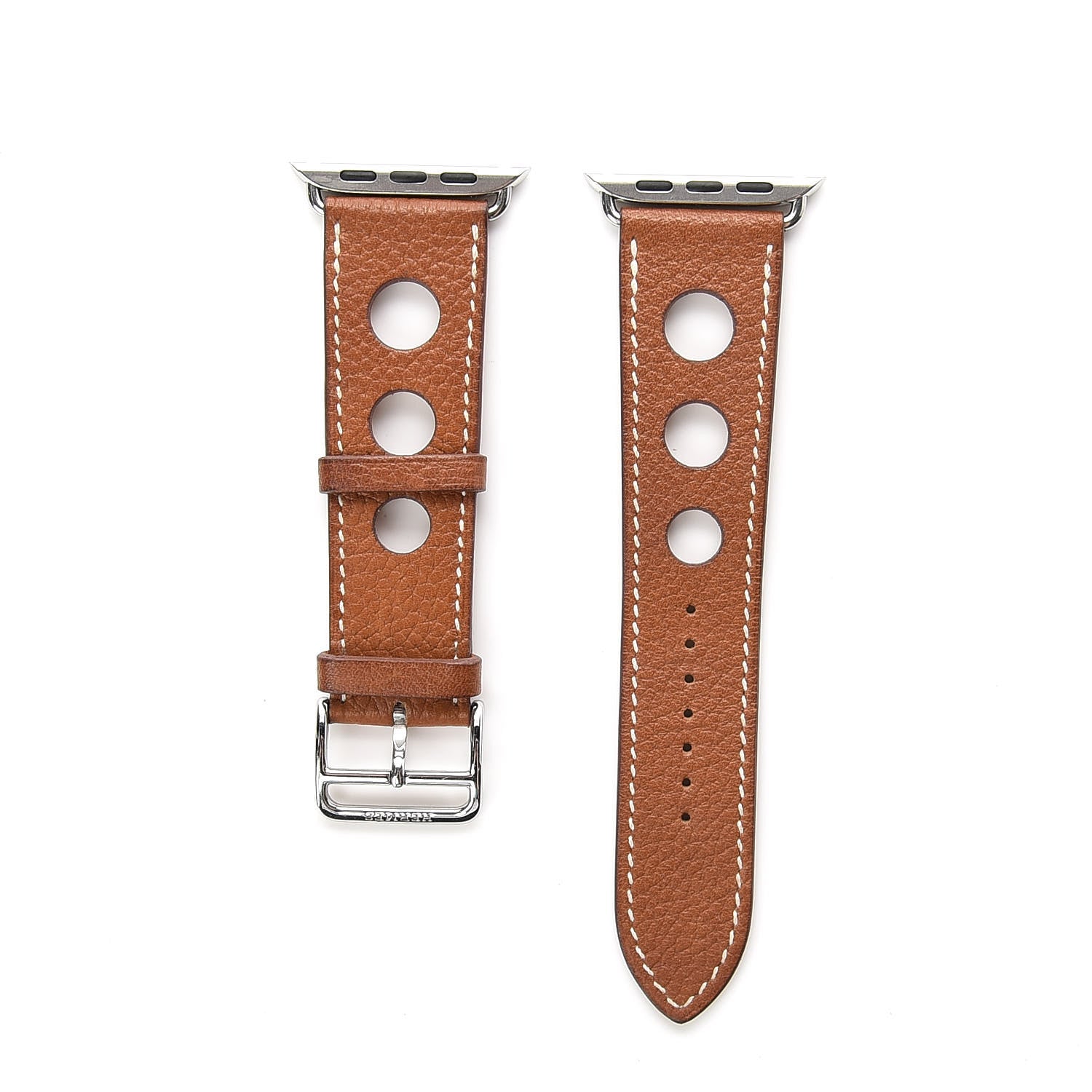 Hermes Barenia 44mm Apple Watch Single Tour Rallye Band Fauve 1 of 6