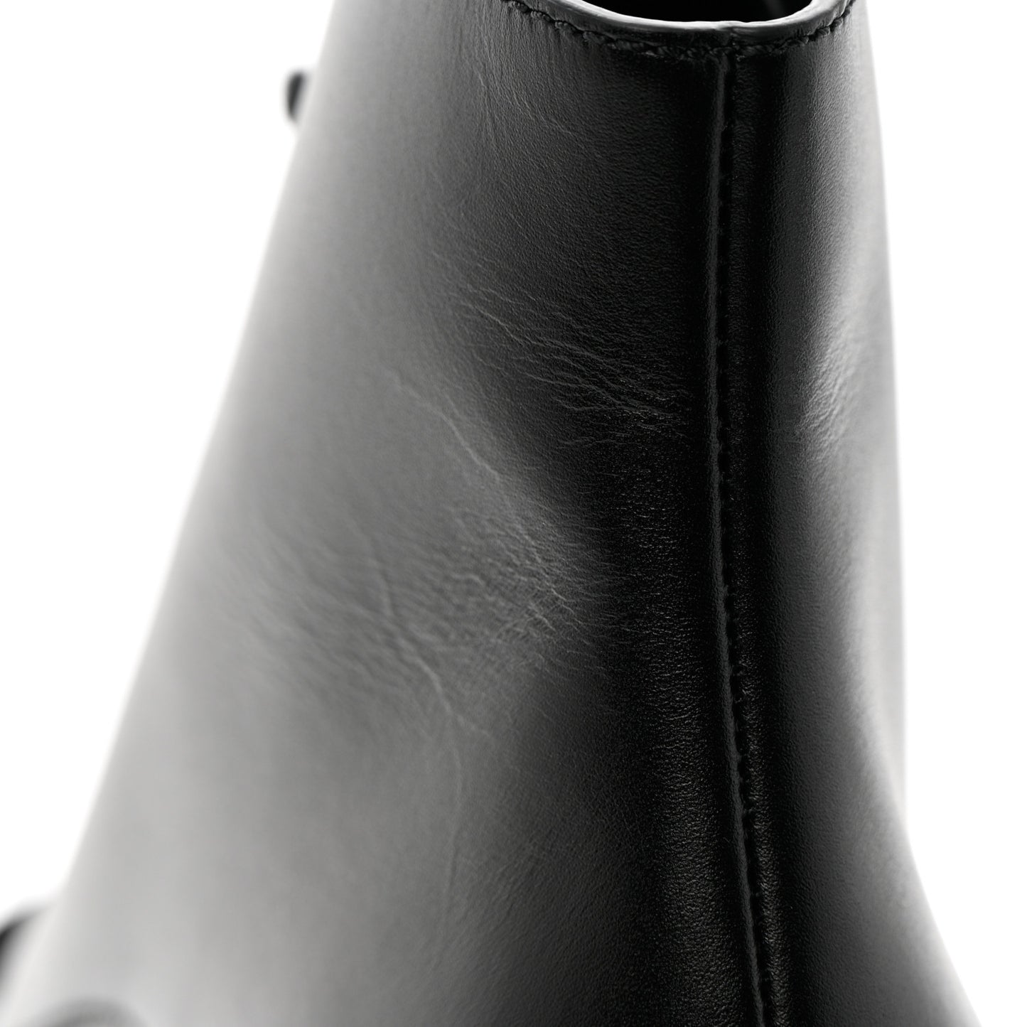 Calfskin Velvet CC Cap Toe Boots 38 Black