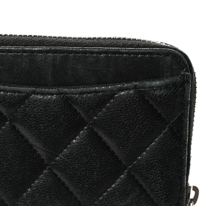 Chanel Lambskin Quilted Zip Coin Purse Black 9 of 10