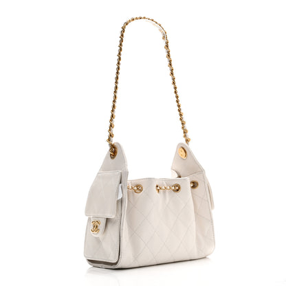 Chanel Caviar Quilted Mini Chanel 25 Handbag White 3 of 11