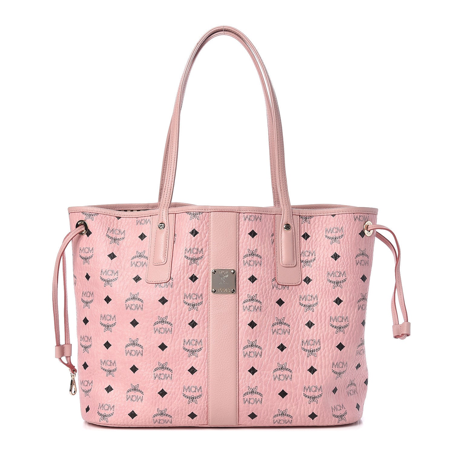 MCM Visetos Medium Liz Reversible Shopper Tote Soft Pink 4 of 21