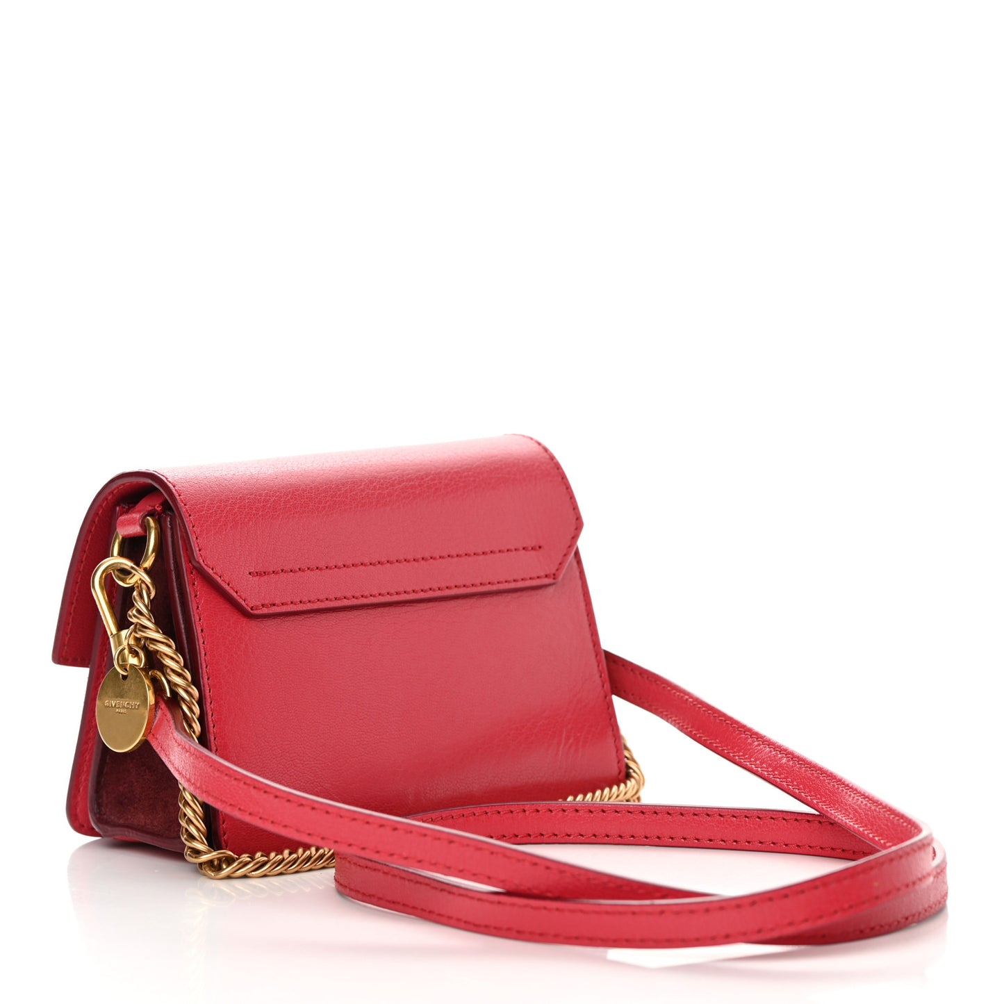 Goatskin Suede Mini GV3 Shoulder Bag Pink Aubergine