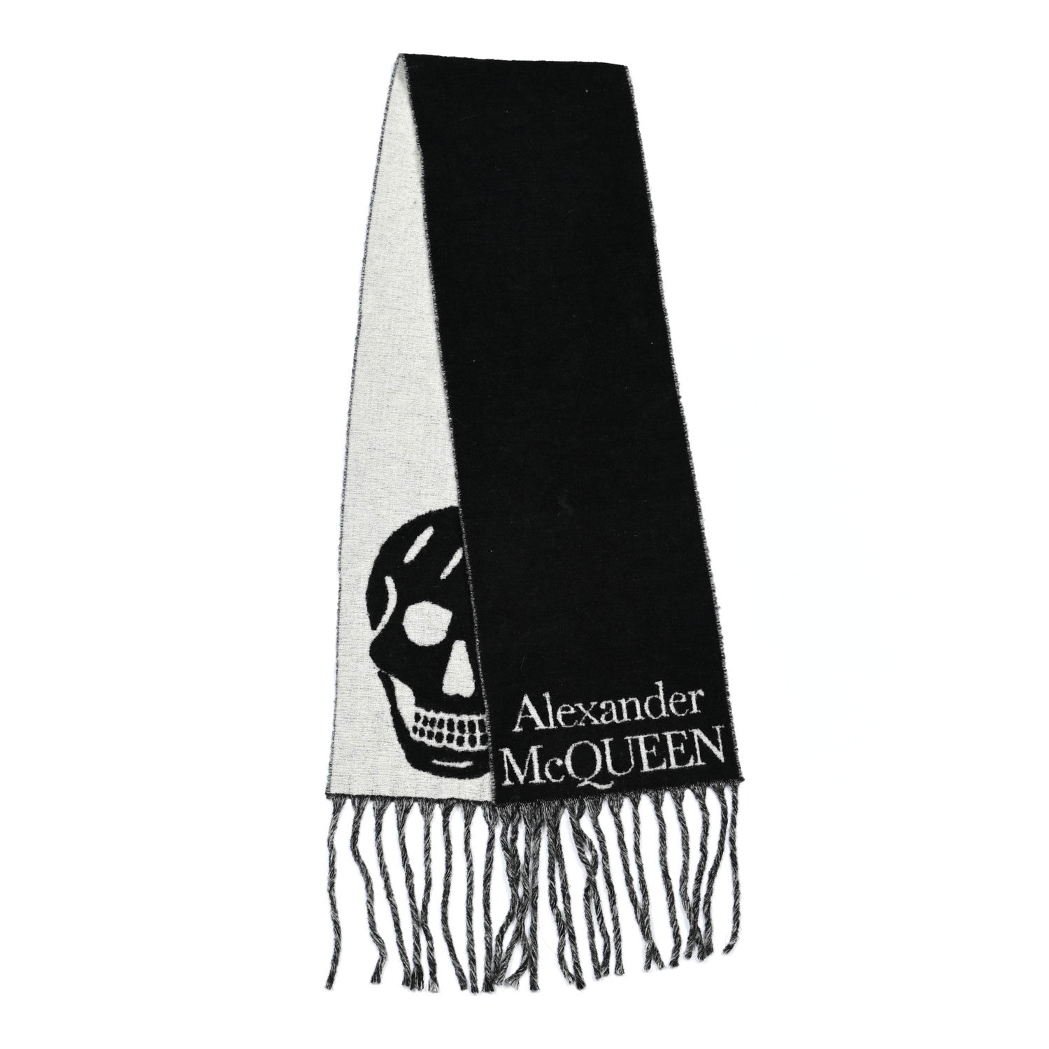 Alexander McQueen Wool Polyamide Cosy Skull Scarf Black 2 of 4