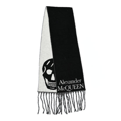 Alexander McQueen Wool Polyamide Cosy Skull Scarf Black 2 of 4