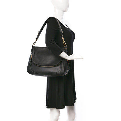 Tom Ford Pebbled Calfskin Medium Jennifer Black 2 of 8
