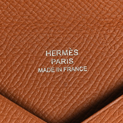 Hermes Epsom Calvi Card Case Gold 8 of 10