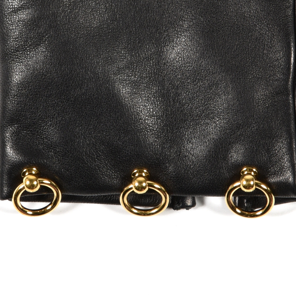Lambskin Mini Dog Gloves 7 Black