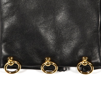 Hermes Lambskin Mini Dog Gloves 7 Black 3 of 5
