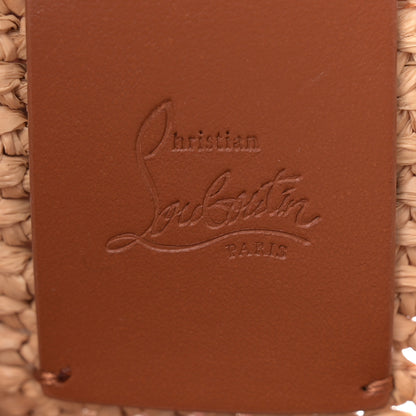 Christian Louboutin Raffia Calfskin Mini By My Side Tote Natural Cuoio 6 of 14