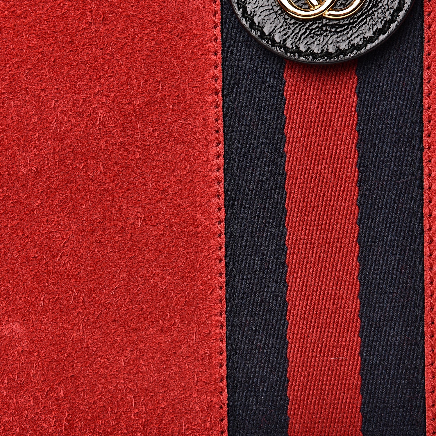 Gucci Suede Patent Web Small Ophidia Chain Shoulder Bag Hibiscus Red Black 7 of 12