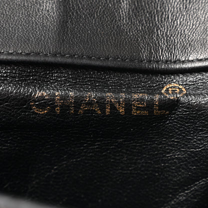 Chanel Lambskin Quilted Drawstring Backpack Black 6 of 12