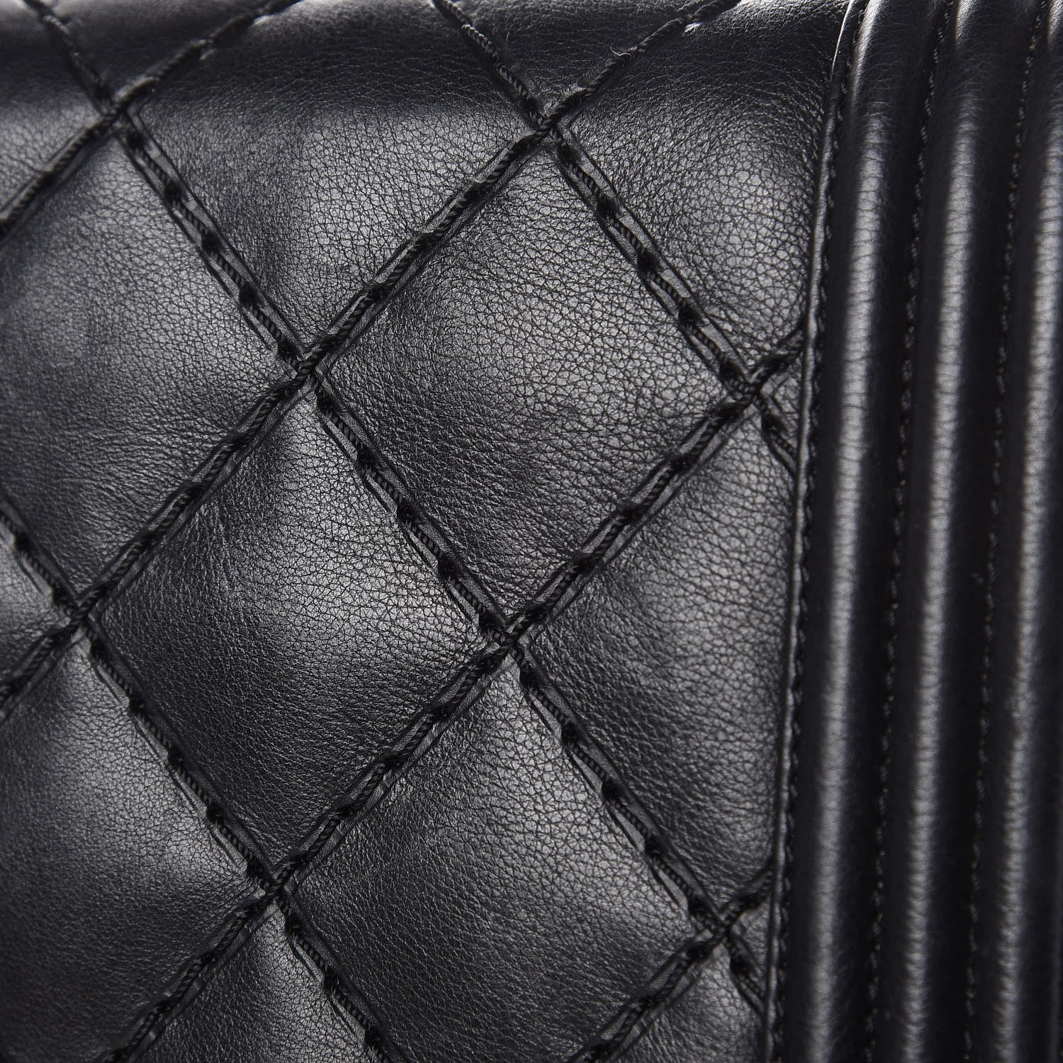 Chanel Calfskin Double Stitch Large Boy Flap Black 13 of 15