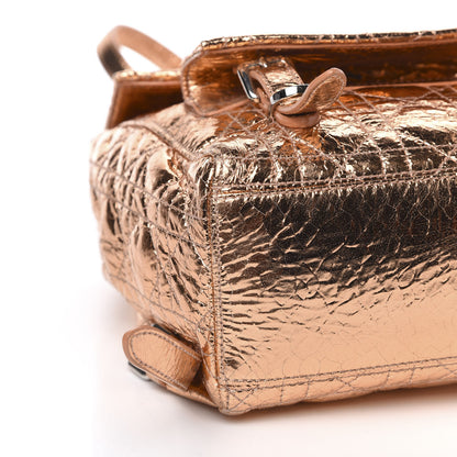 Christian Dior Ceramic Effect Deerskin Cannage Small Stardust Backpack Gold 6 of 8