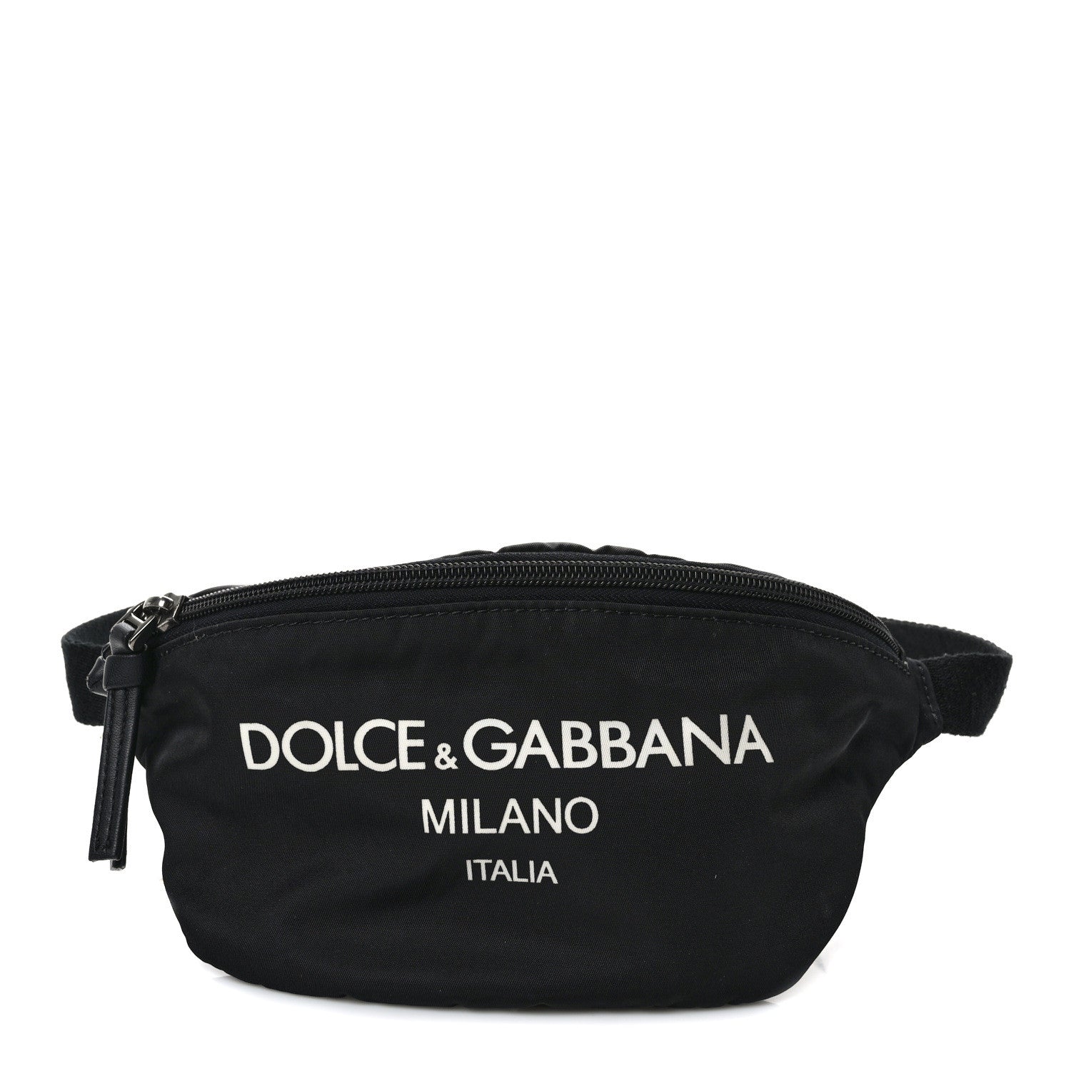 Dolce & Gabbana DOLCE GABBANA Nylon Logo Belt Bag Black 1 of 8