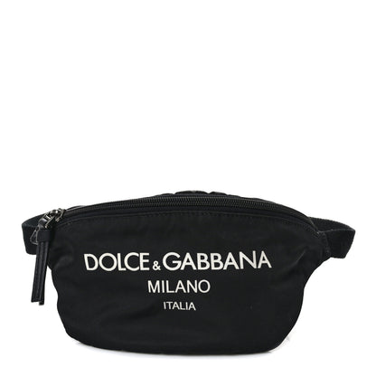 Dolce & Gabbana DOLCE GABBANA Nylon Logo Belt Bag Black 1 of 8