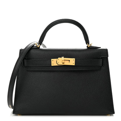 Hermes Epsom Mini Kelly Sellier 20 Black 1 of 11