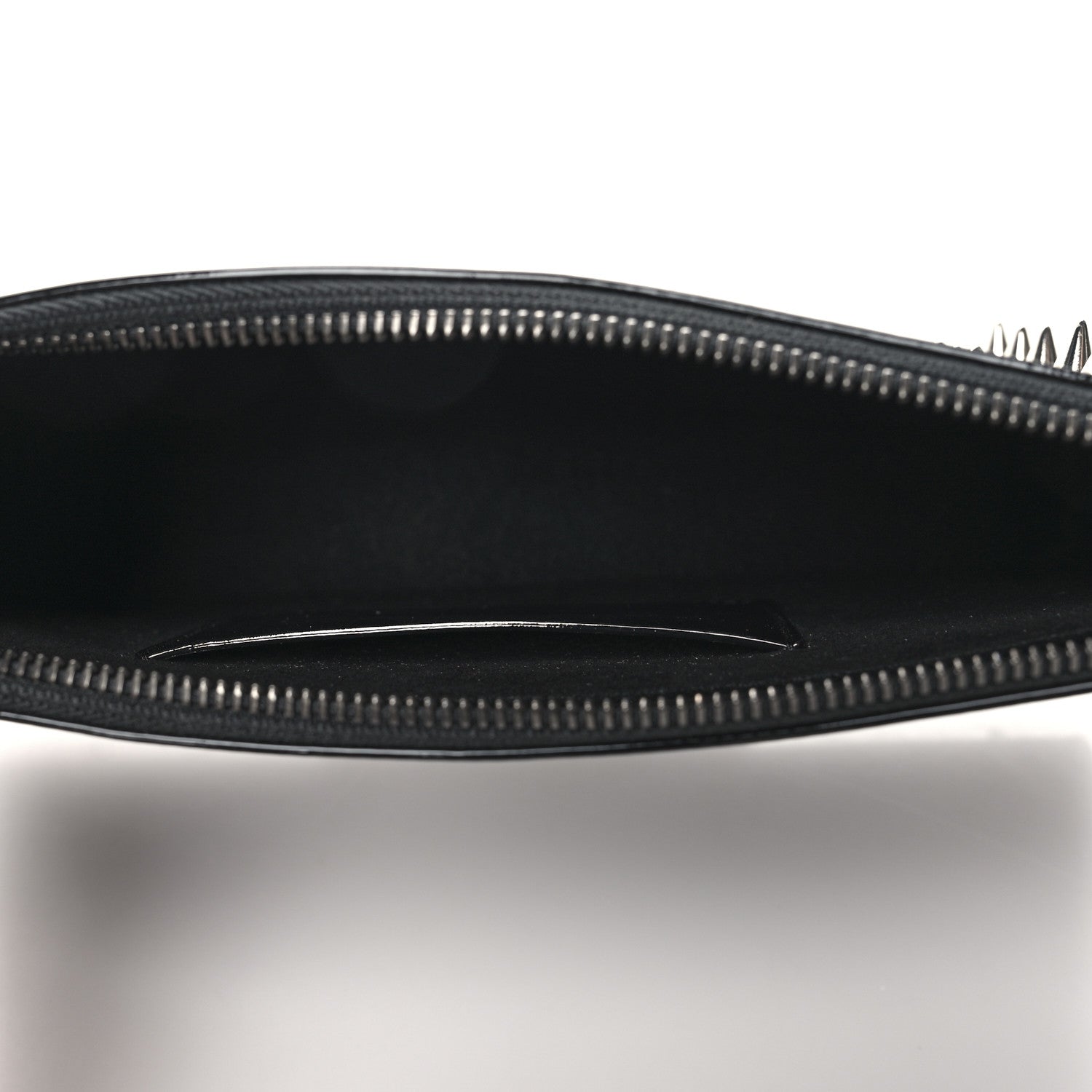 Alexander McQueen Calfskin Skull Four RIng Zip Pouch Black 5 of 9