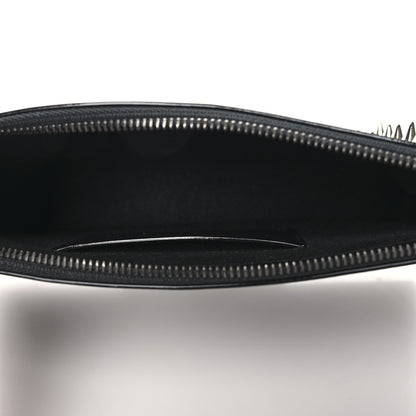 Alexander McQueen Calfskin Skull Four RIng Zip Pouch Black 5 of 9