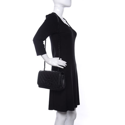 Chanel Calfskin Quilted Medium CC Filigree Flap Black 2 of 9