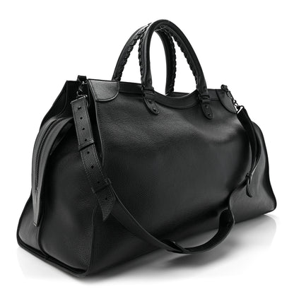 Balenciaga Grained Calfskin Neo Classic Black Hardware Large Top Handle Bag Black 3 of 21