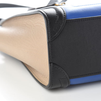 Celine Smooth Calfskin Bullhide Nano Tri-Color Luggage Indigo 13 of 14