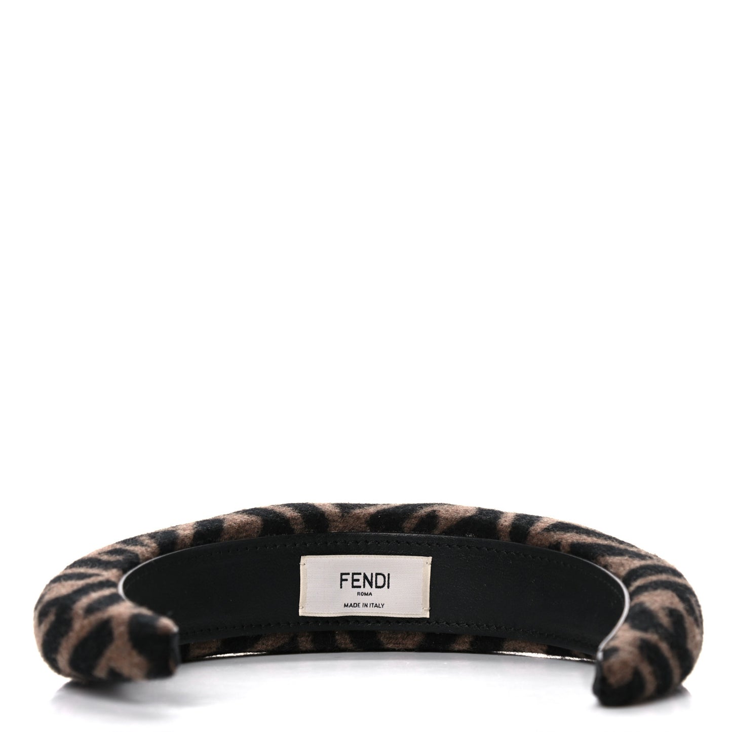 Wool Cashmere FF Logo Headband Tobacco