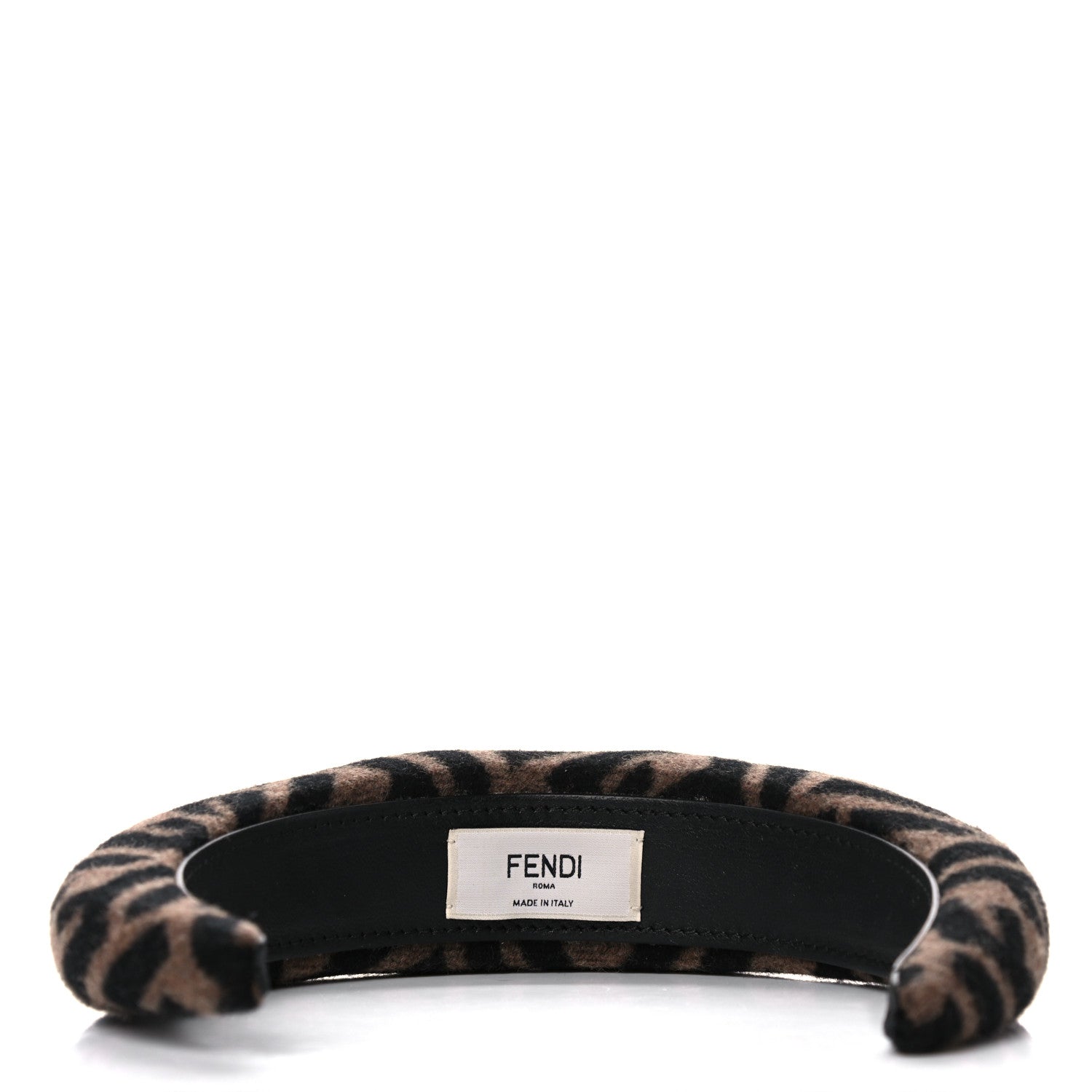Fendi Wool Cashmere FF Logo Headband Tobacco 7 of 7