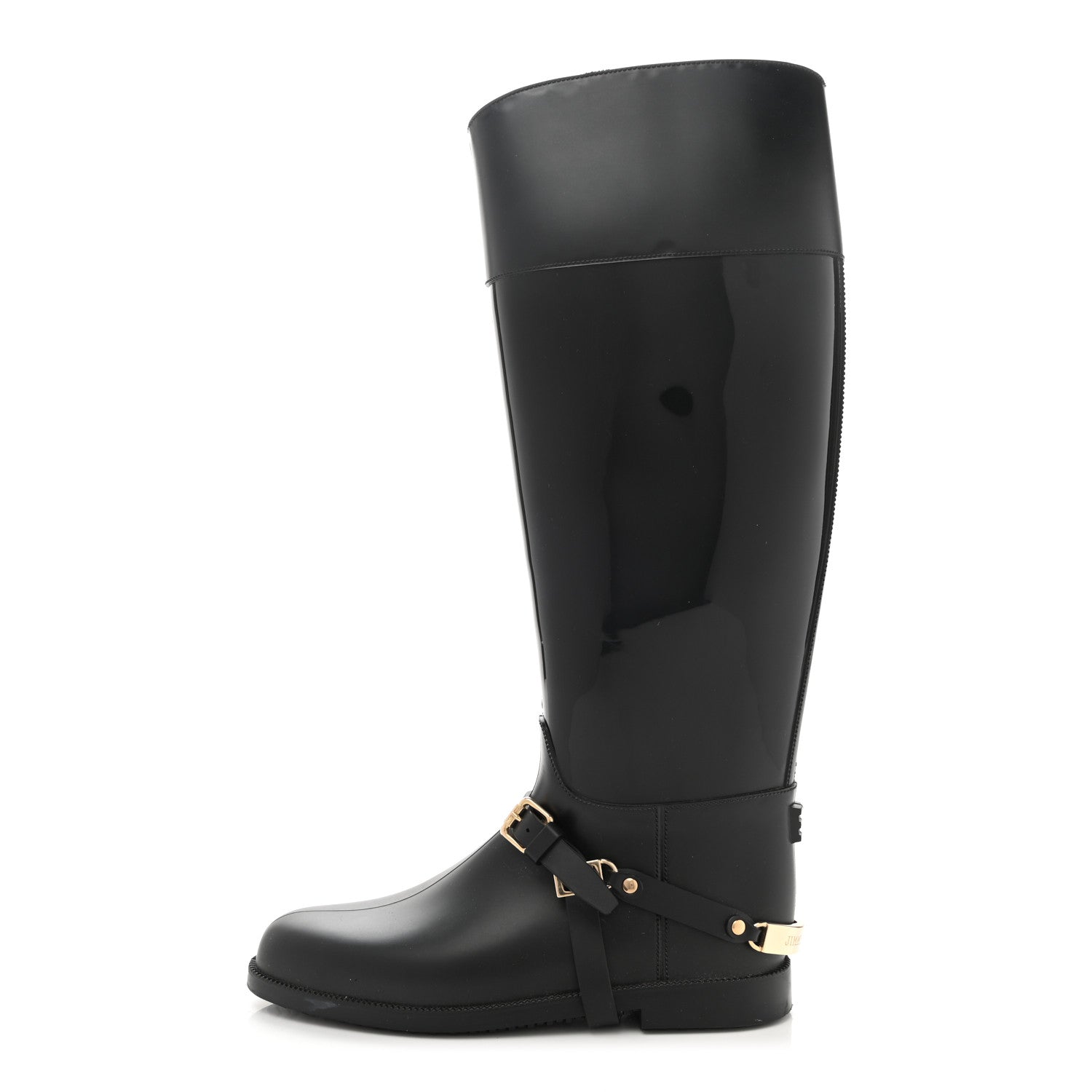 Jimmy Choo PVC Rubber Cheshire Rain Boots 38 Black 1 of 7