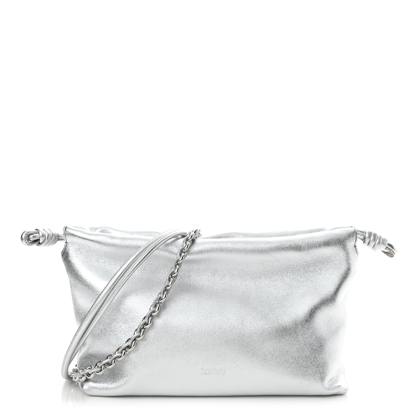 Metallic Nappa Donut Chain Flamenco Knot Silver