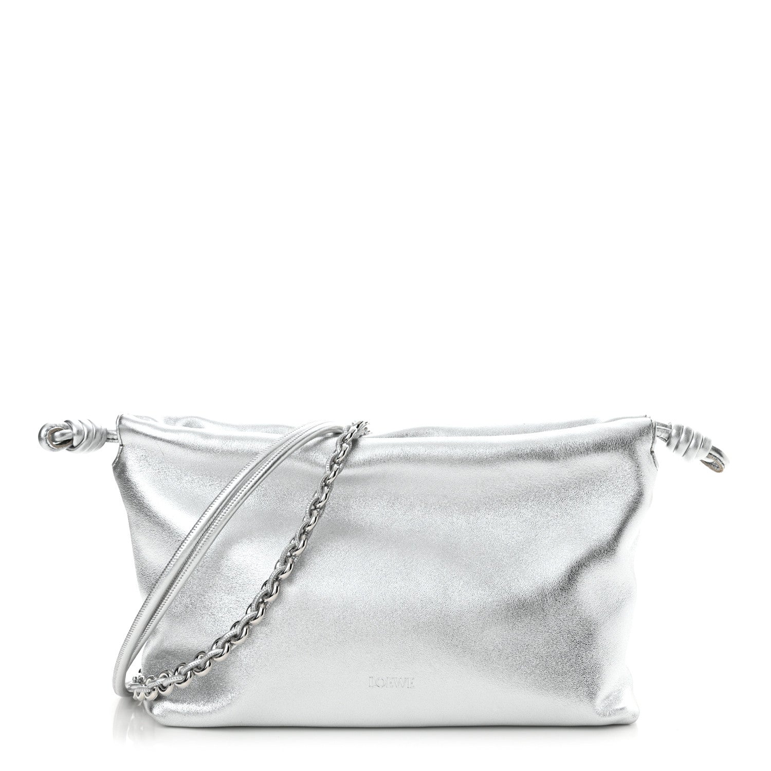 Loewe Metallic Nappa Donut Chain Flamenco Knot Silver 1 of 10