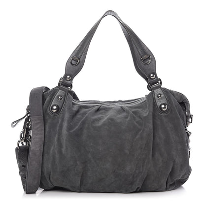 Gucci Suede Icon Bit Large Boston Grey 1 of 9