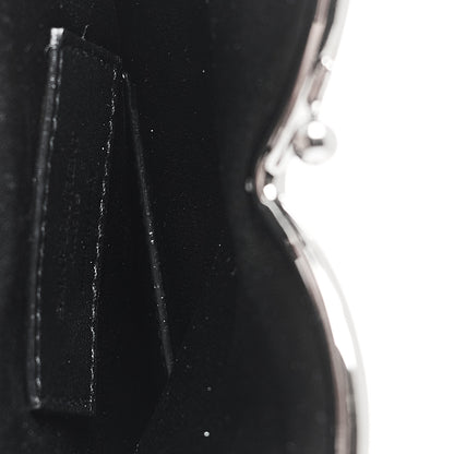 Saint Laurent Satin Mesh Studded Mini Heart Bag Dark Rutenio 4 of 9