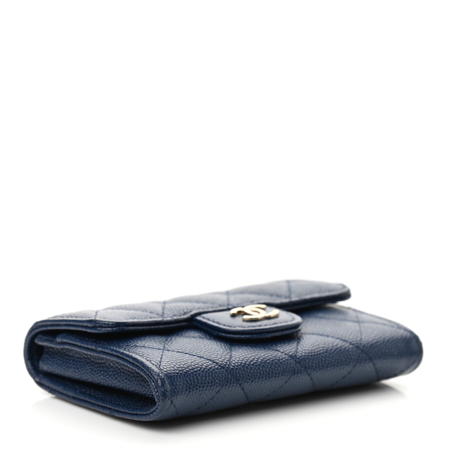 Chanel Caviar Quilted Flap Card Holder Navy Blue 4 of 9