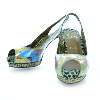 Christian Louboutin PVC Suede Winter Trash 100 Pumps 38 Multi 1 of 8