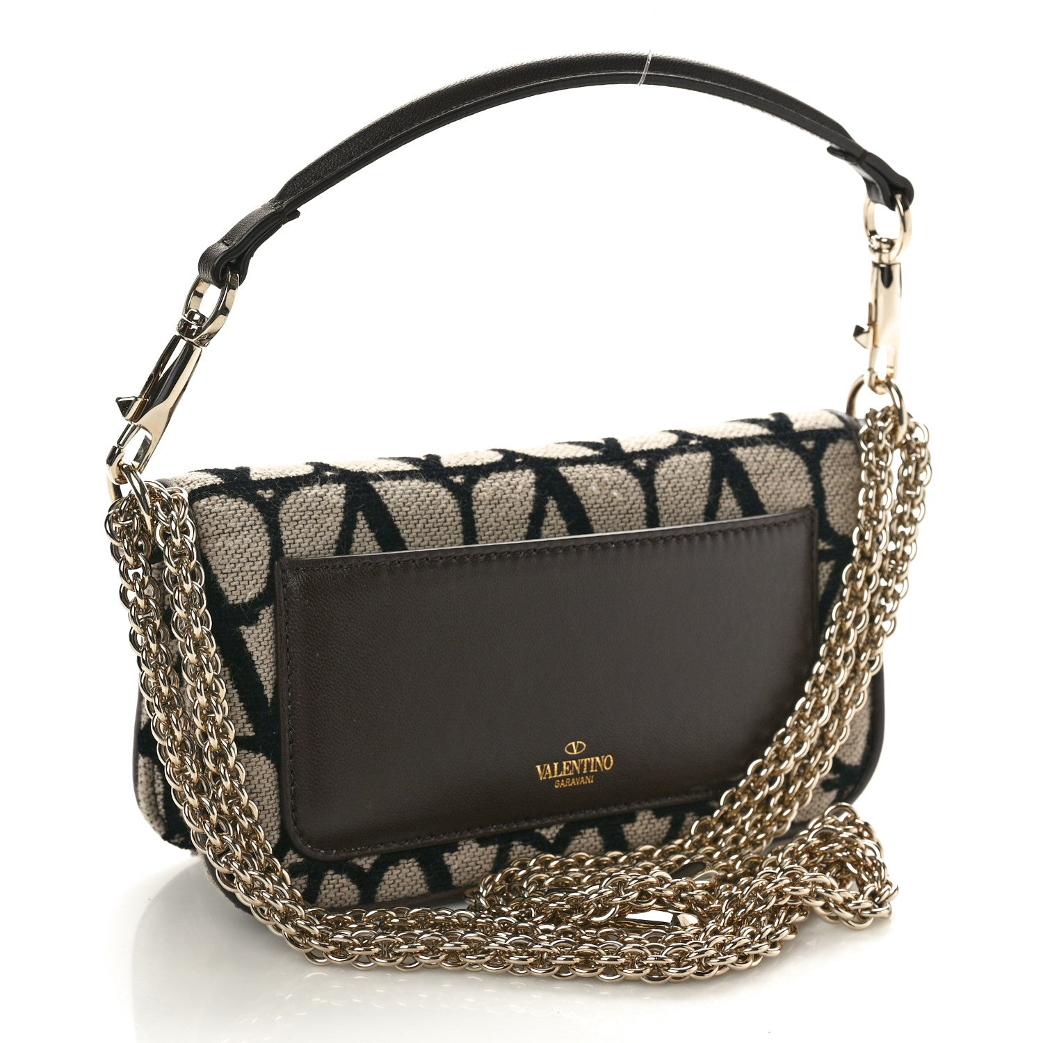 Valentino Garavani Toile Iconographe Nappa Vlogo Small Loco Shoulder Bag Natural Ivory 2 of 10