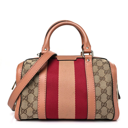 Gucci Monogram Vintage Web Small Boston Beige 1 of 9