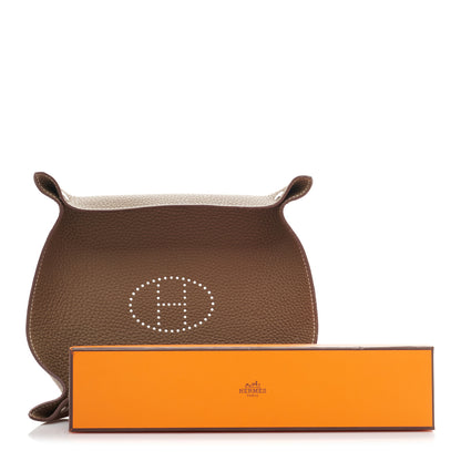 Hermes Taurillon Clemence Mises et Relances Change Tray Etoupe 5 of 5