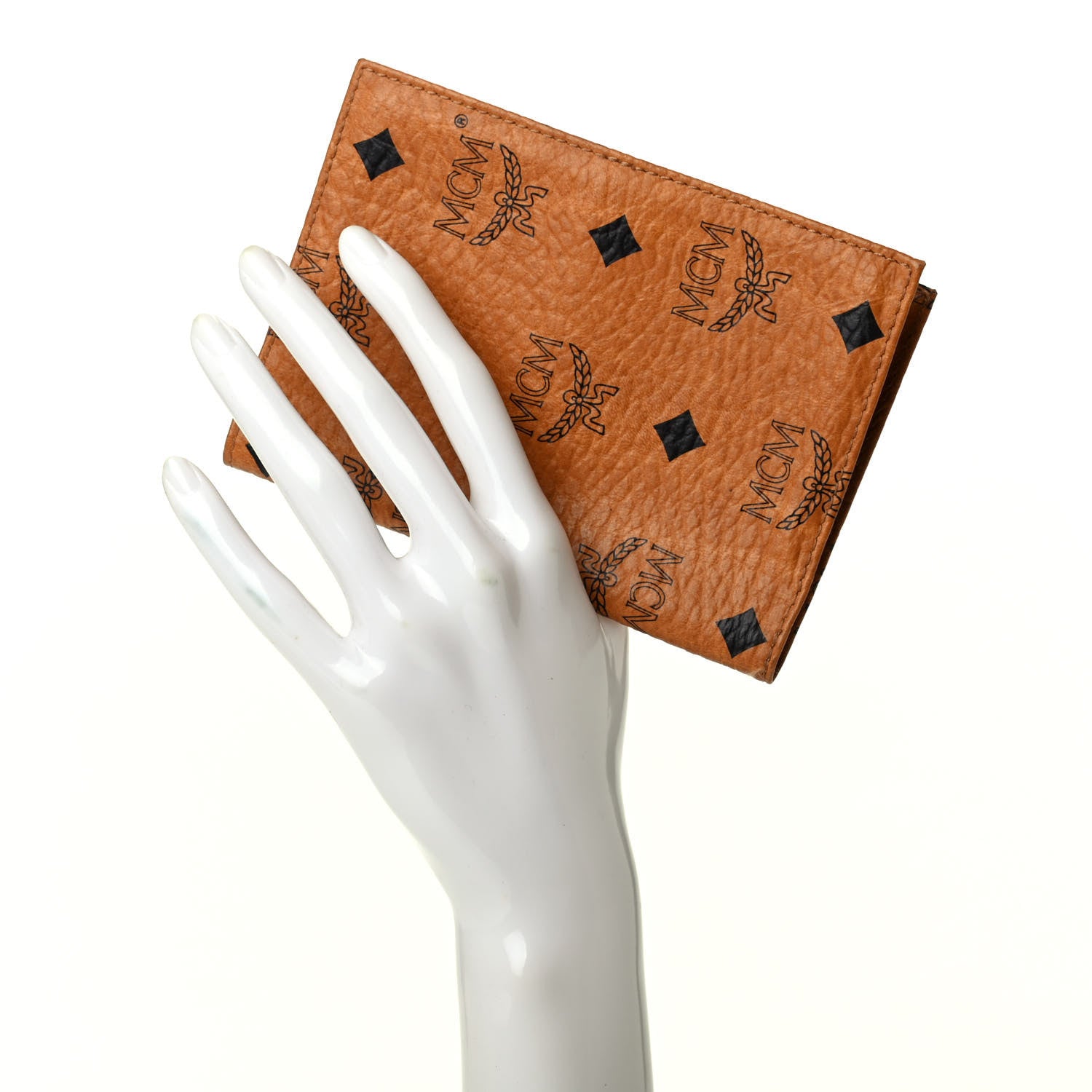 MCM Visetos Passport Holder Cognac 3 of 6